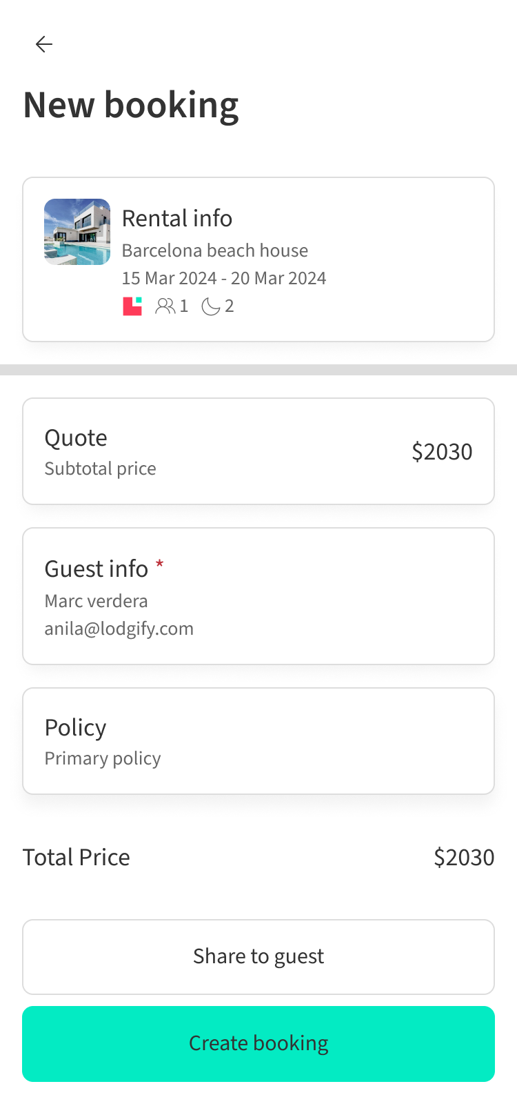 Share to guest